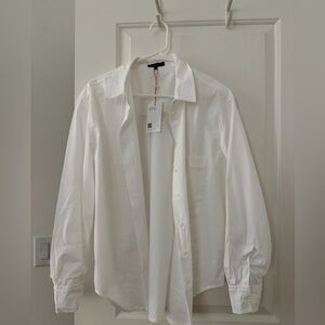 Quince 100% cotton White Button-Front Shirt